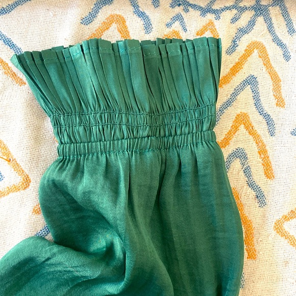 PHILOSOPHY Ruched Emerald Green V Neck Blouse - Picture 10 of 10